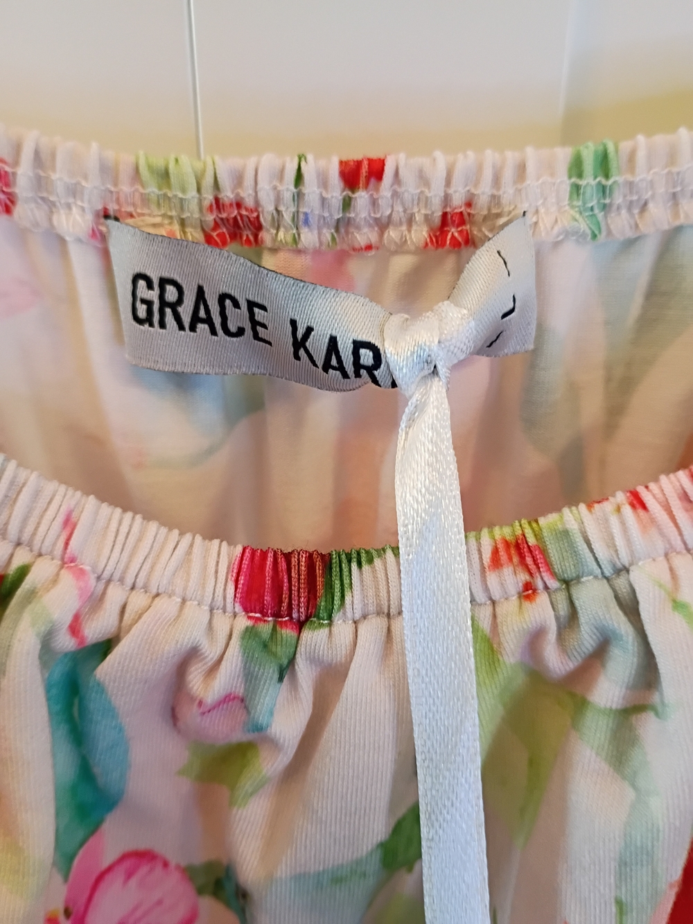 Grace Karin Floral Sundress in Pink, Green & Cream - Picture 4 of 7